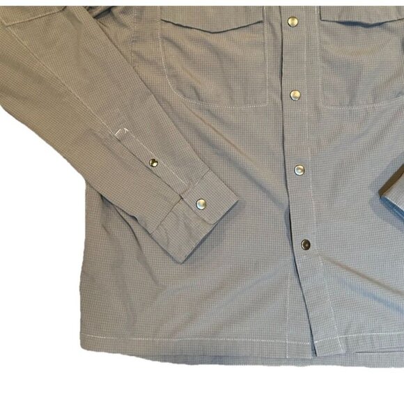 VTG 1946 Mens Button Down Breathable Shirt Gray Long Sleeve Pockets Men's Size L - Picture 3 of 11